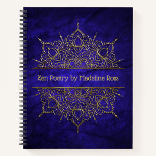 Journal de poésie Mandala Gold personnalisable