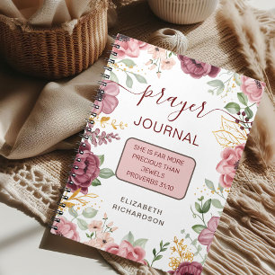 journal de prière à fleurs roses Proverbes 31