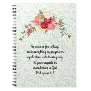 Journal de prière à la branche de fleurs de style 