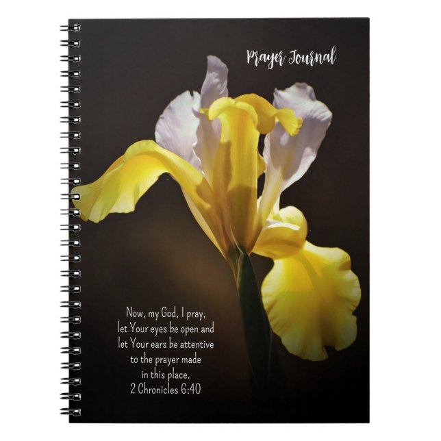 Journal de prière aux fleurs foncées et claires (Devant)