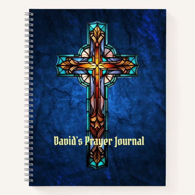 Journal de prière croix en verre tendu (Devant)