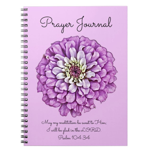 Journal de prière d'art à fleurs violettes (Devant)