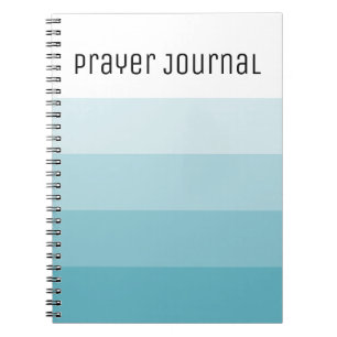 Journal de prière des rayures turquoise