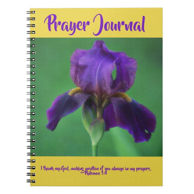 Journal de prière d'iris de pourpre royal (Devant)