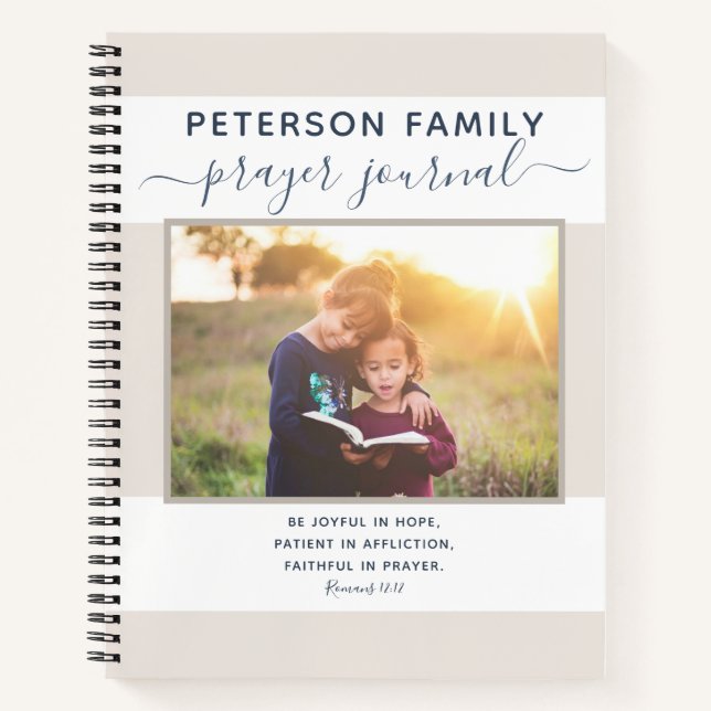 Journal de prière familiale modèle personnalisé (Devant)