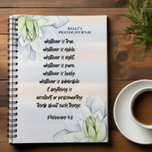 Journal de prière florale Verse de la Bible person