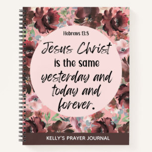 Journal de prière florale Verse de la Bible person