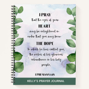 Journal de prière personnalisé Bible Verse