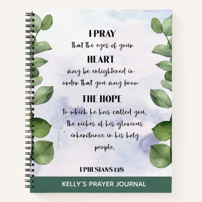 Journal de prière personnalisé Bible Verse (Devant)