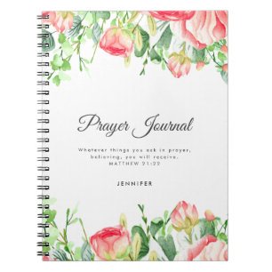 Journal de prière personnalisé du Rose de corail
