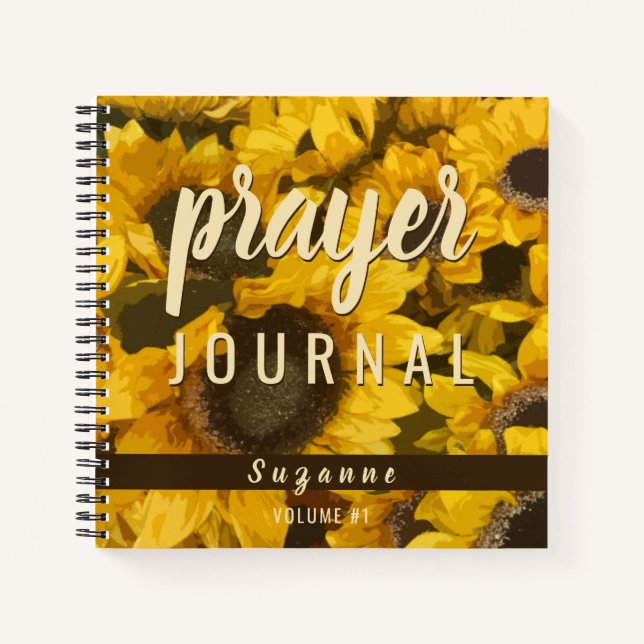 Journal de prière personnalisée Couleur de soleil  (Devant)