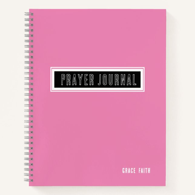Journal de prière rose moderne (Devant)