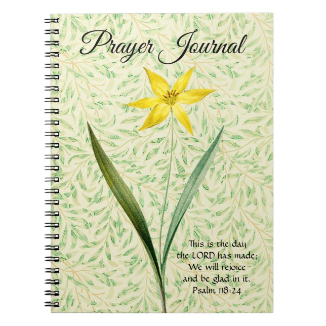 Journal de prières de fleurs de printemps de style (Devant)
