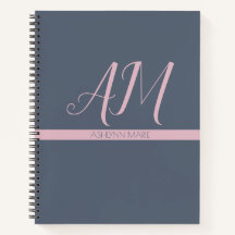 Journal de puces monogrammes minimaliste