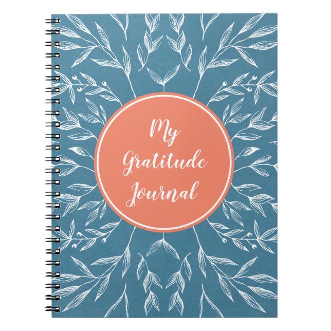 Journal de rationnement personnalisé corail et ble (Devant)