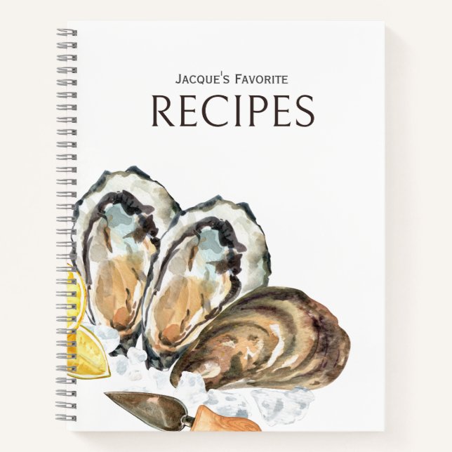 Journal de recette d'amour de l'huître (Devant)