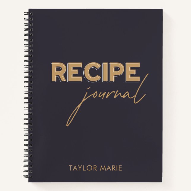 Journal de recette personnalisé | Indigo Blue (Devant)
