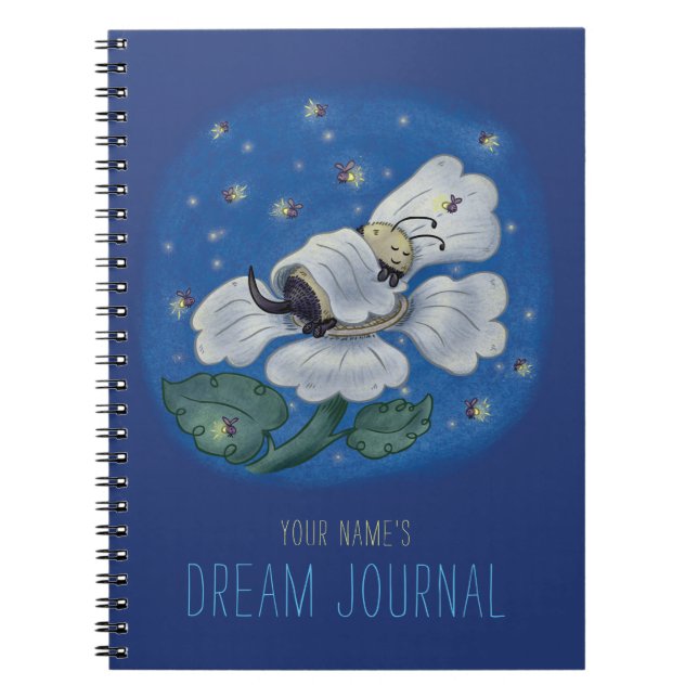 Journal de rêve personnalisé des abeilles dormante (Devant)