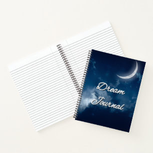 Journal de rêves - Journal de nuit à la lune argen