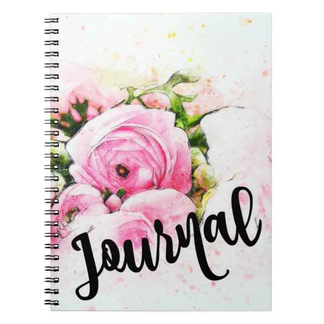 Journal de roses d'aquarelle (Devant)