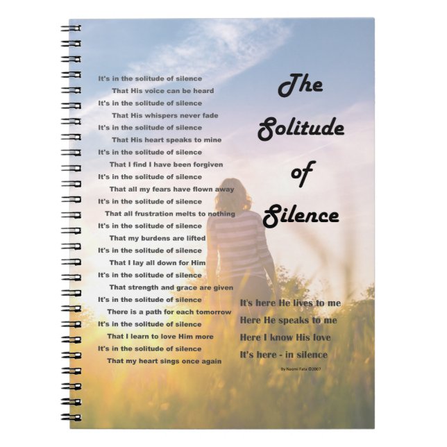 Journal de silence et de solitude (Devant)