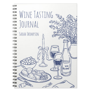 Journal de vin personnalisé amusant et mignon dess