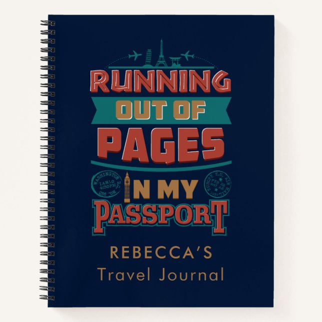 Journal de voyage de vacances en cours d'exécution (Devant)