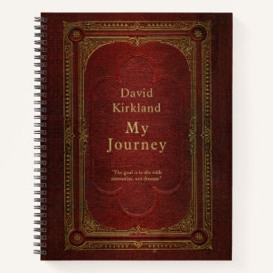 Journal de voyage du livre Vintage personnalisé