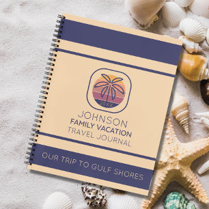 Journal de voyage personnalisé de vacances en fami