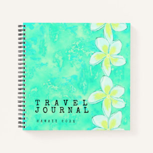 Journal de voyage personnalisé Fleurs tropicales