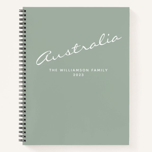 Journal de voyage personnalisé minimaliste moderne (Devant)