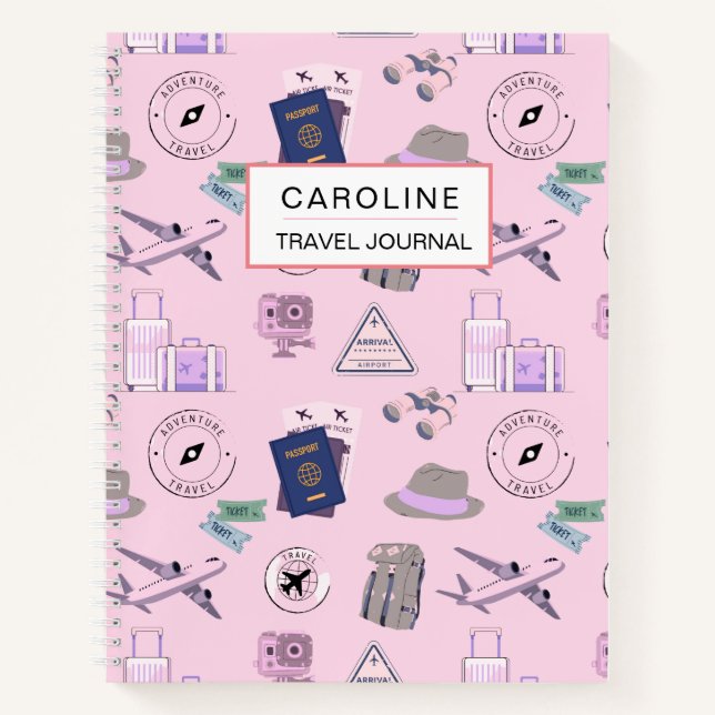 Journal De Voyage Pour Son Texte Personnalisé (Devant)