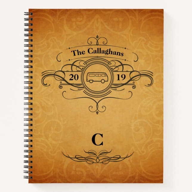 Journal de voyage Van Style vintage (Devant)