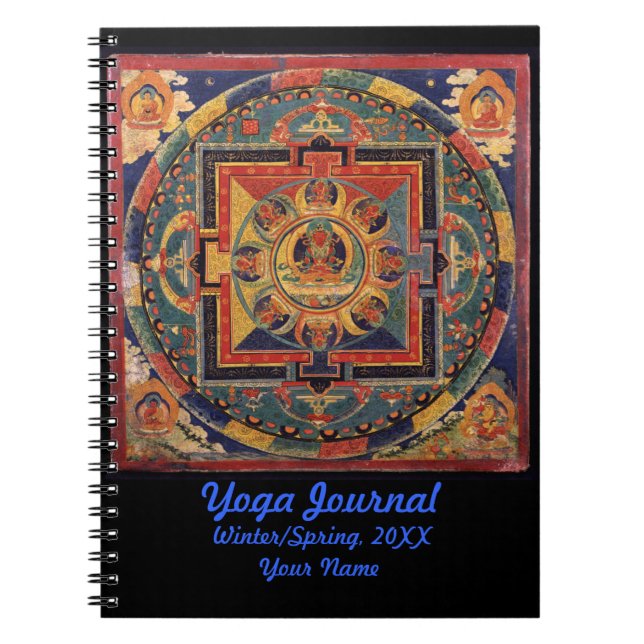 Journal de yoga de mandala de Bouddha personnalisé (Devant)