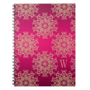 Journal décoré d'un monogramme de carnet de