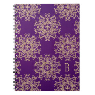 Journal décoré d'un monogramme de carnet de