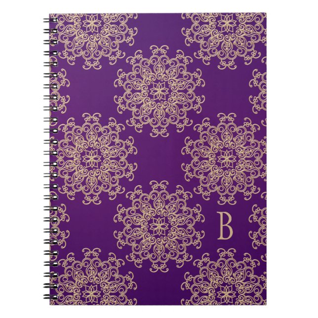 Journal décoré d'un monogramme de carnet de (Devant)