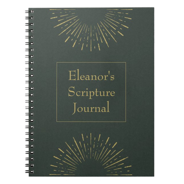 Journal d'écriture Vintage personnalisée (Devant)