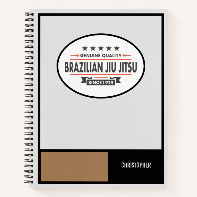 Journal d'entraînement de la ceinture Brown BJJ Qu (Devant)