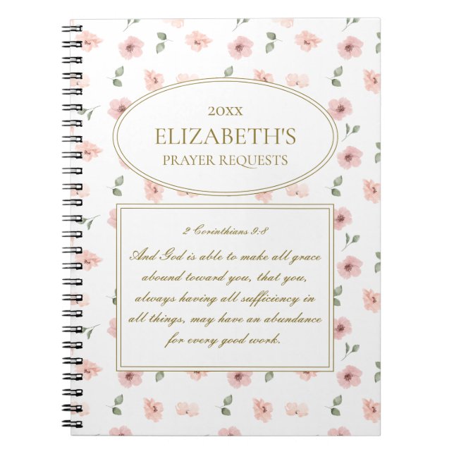 Journal des demandes de prières florales (Devant)