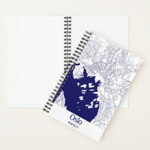 Journal des puces de la carte de la ville d'Oslo