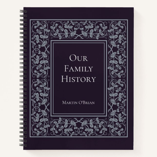 Journal d'historique familial élégant personnalisé (Devant)