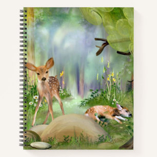 Journal du carnet de notes de cerf Spiral