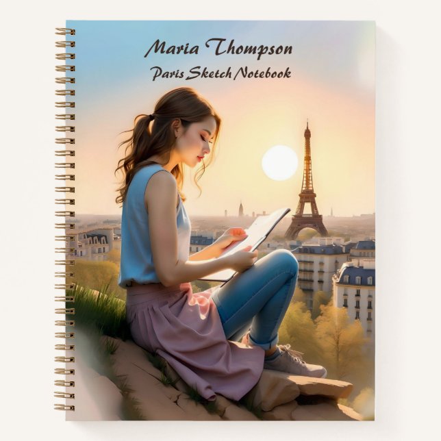 Journal du Carnet de voyage de Paris personnalisé (Devant)