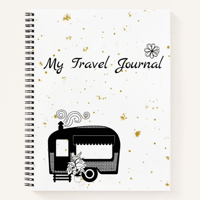 Journal du planificateur du journal de voyage Blac (Devant)