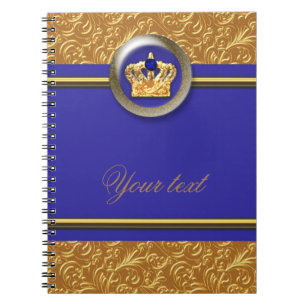Journal élégant de conte de fée avec couronne bleu