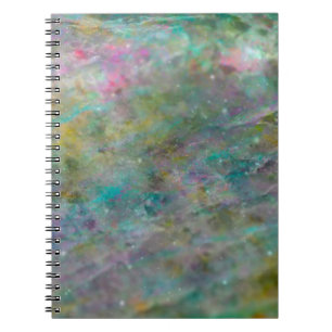 Journal en marbre de cristal multicolore arc-en-ci