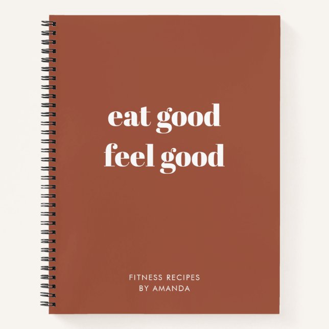 Journal en terre cuite moderne Recettes santé (Devant)