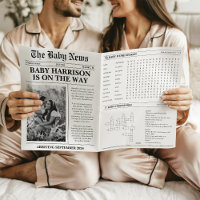 Journal Faire-part de grossesse révélateur de bébé