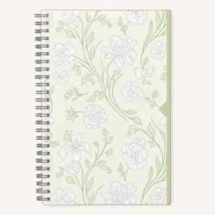 Journal floral jaune ensoleillé Fleurs blanches jo